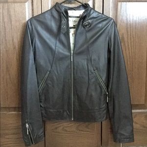 Miss TopGun brown leather jacket